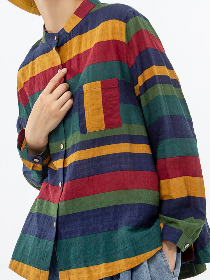 Aelina - Striped Long Sleeve Shirt