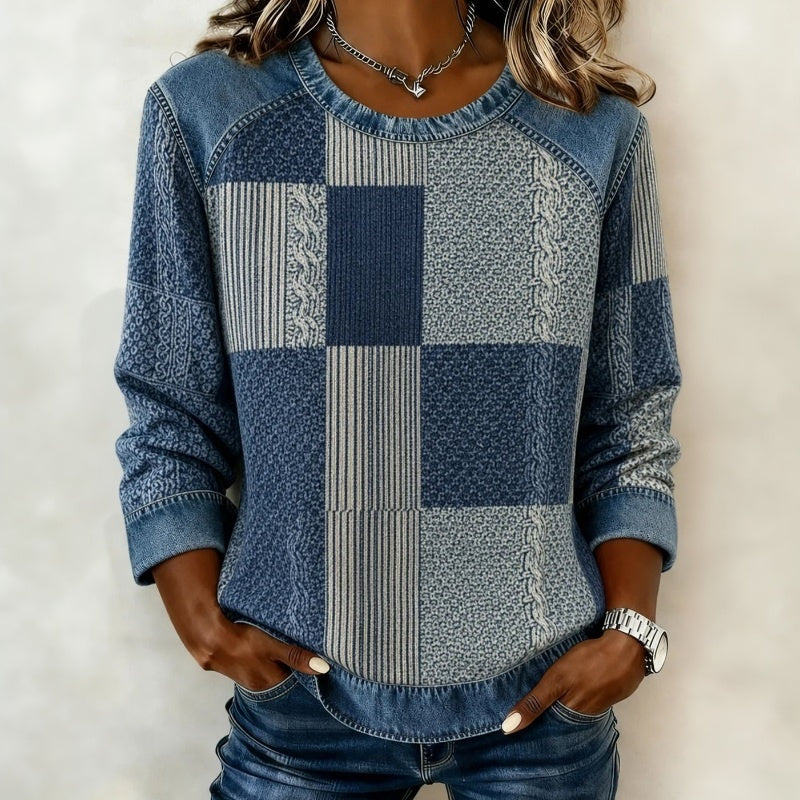 Dievina - Vintage Denim Sweatshirt