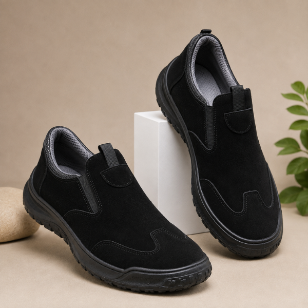 Traveis - Slip On Shoes With Elastic Panels and Textured Soles