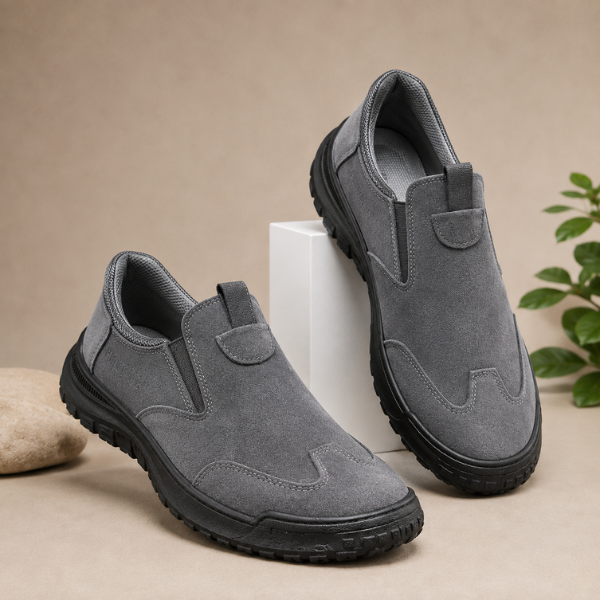 Traveis - Slip On Shoes With Elastic Panels and Textured Soles