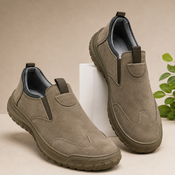 Traveis - Slip On Shoes With Elastic Panels and Textured Soles