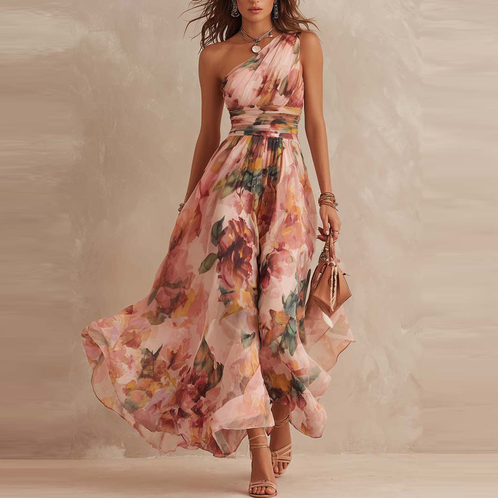Lesena - Elegant Floral Maxi Dress