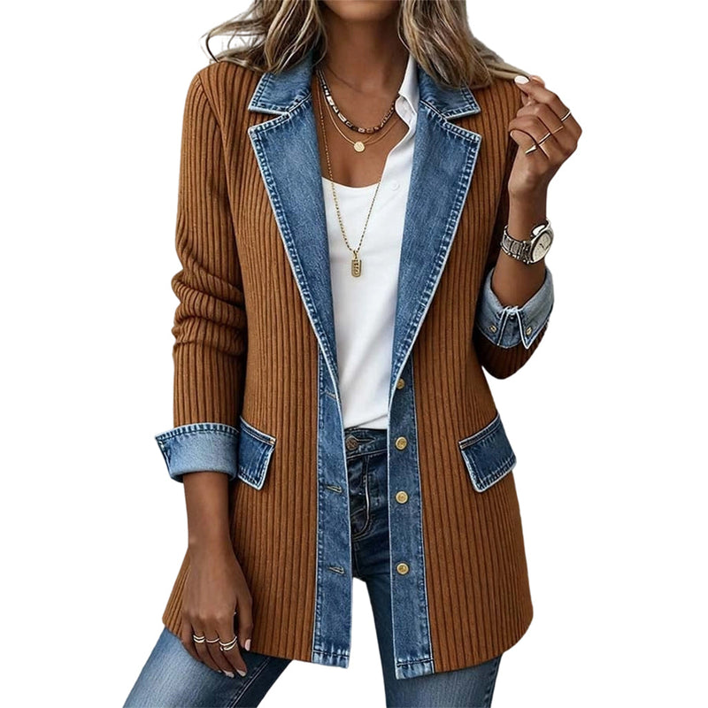 Cendall - Styish Cardigan With Denim