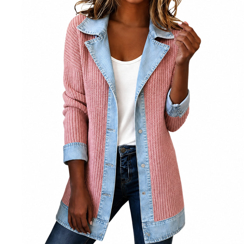 Cendall - Styish Cardigan With Denim