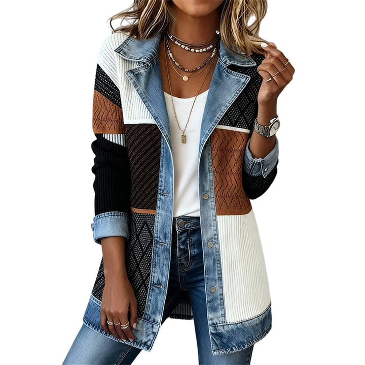 Cendall - Styish Cardigan With Denim