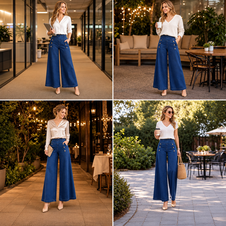 Miniza - Stretch Jeans With Decorative Buttons