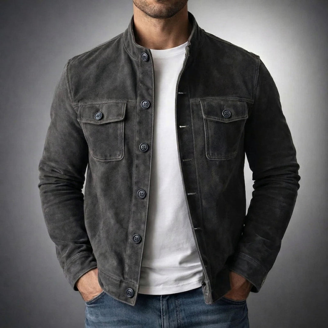 Kaarel - Long Sleeve Jacket With Button
