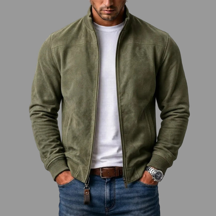 Brayden - Suede Bomber Jacket