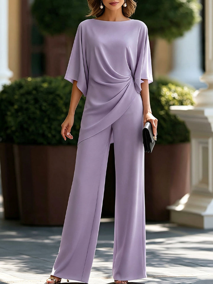 Siala - Draped Blouse And Wide-Leg Trousers