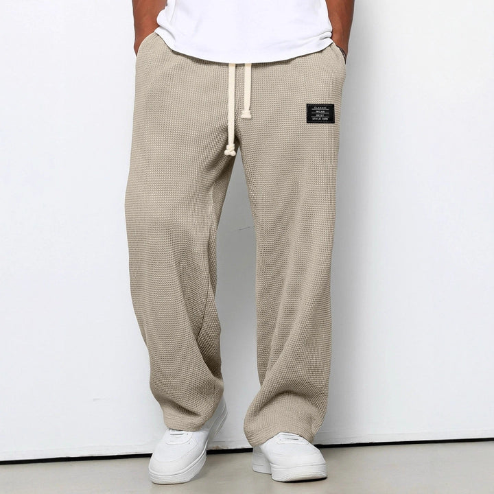 Dezlan - Wide Legs Loose Pants With Adjustable Waist