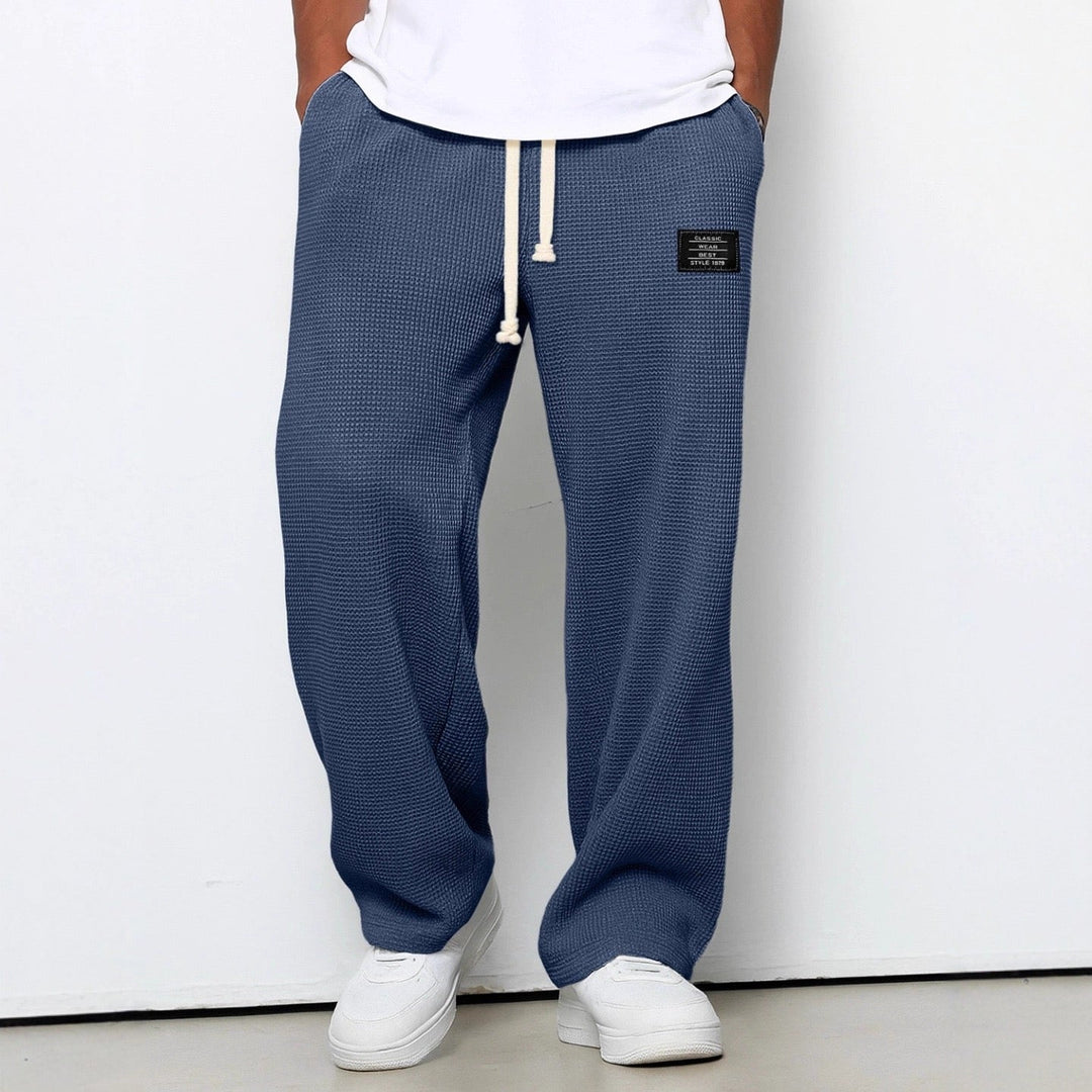 Dezlan - Wide Legs Loose Pants With Adjustable Waist