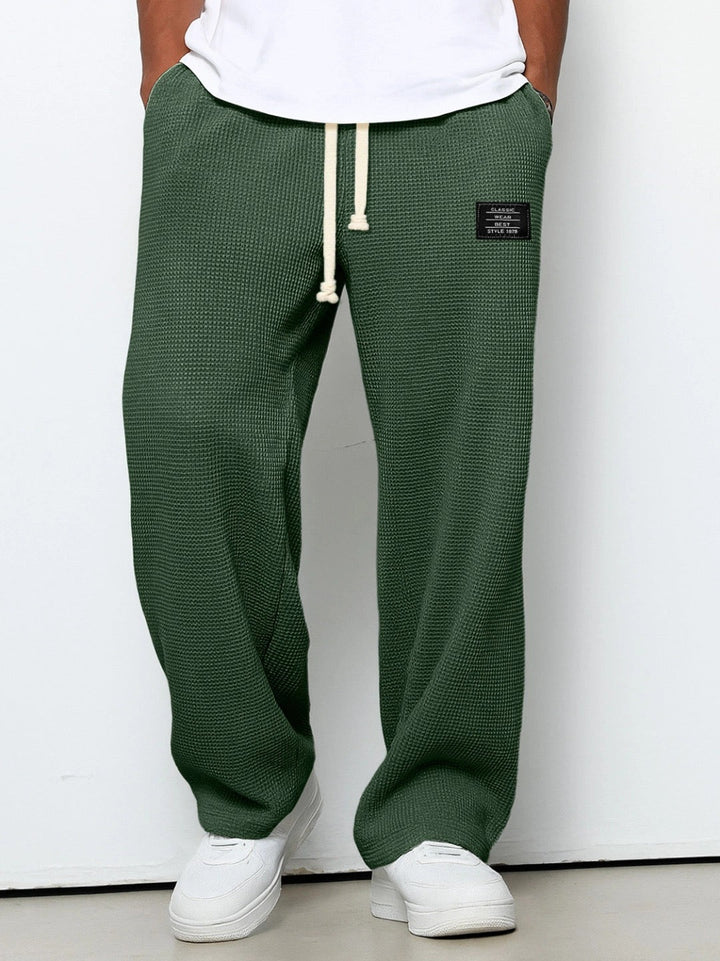 Dezlan - Wide Legs Loose Pants With Adjustable Waist