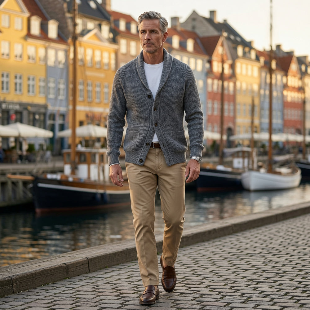 Yanis - Long Sleeve Button-Up Cardigan