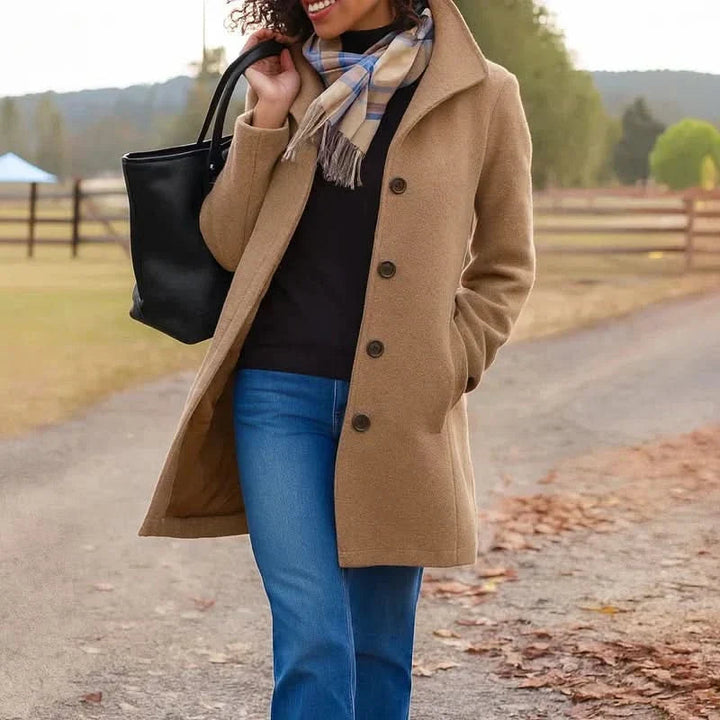 Danla - Long Sleeve Coat With Pockets