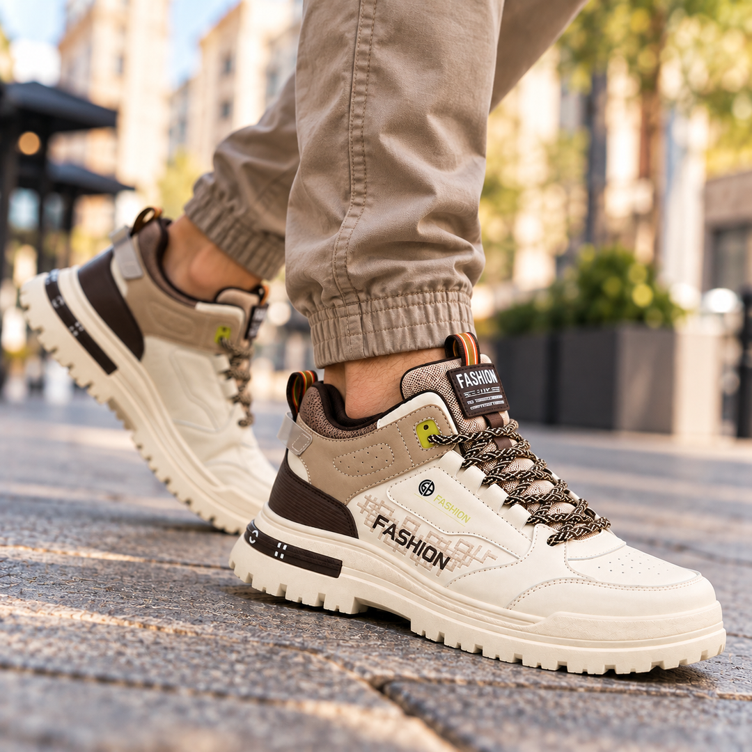 Albarran - Sneakers With Contrast Panels and Chunky Soles