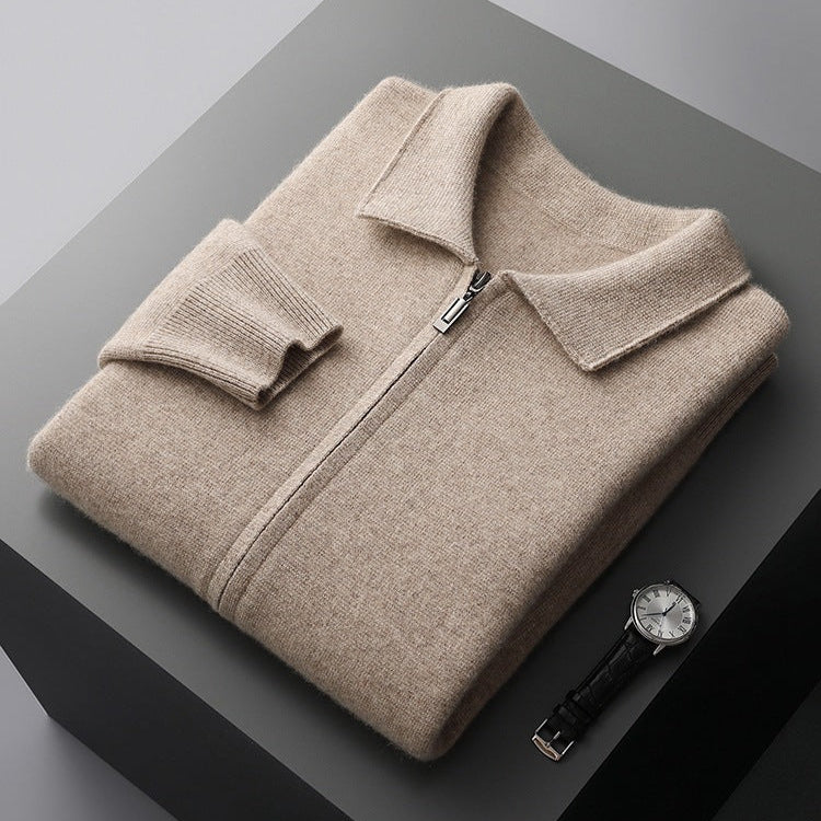 Keelon - Elegant Zip-Up Wool Sweater