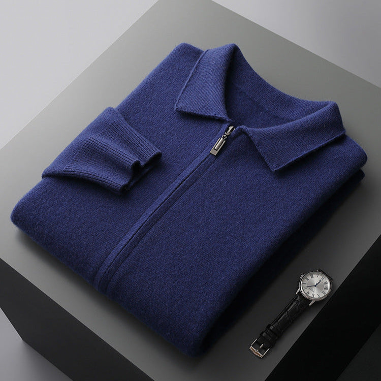 Keelon - Elegant Zip-Up Wool Sweater