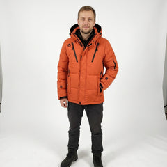 Alaxis - Puffer Jacket With Hood and Zippered Pockets