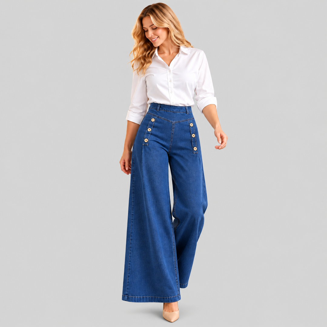 Miniza - Stretch Jeans With Decorative Buttons