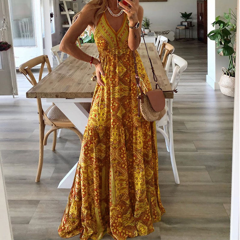Taniaa - V-Neck Maxi Dress