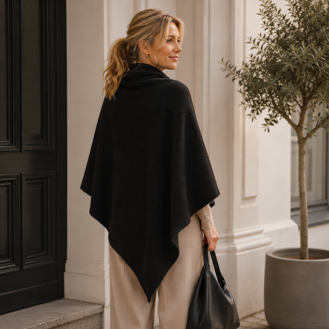 Isabel - Fleece Shawl with Front Tie Closure