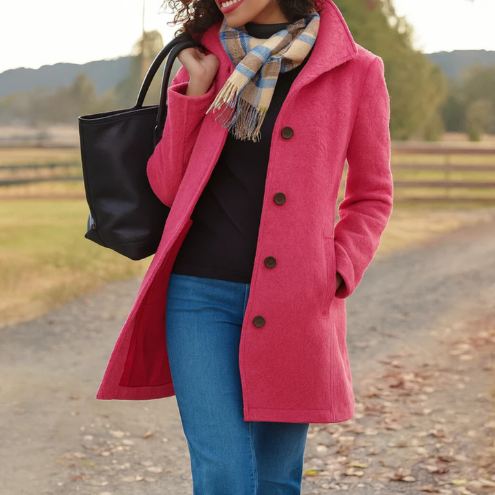 Danla - Long Sleeve Coat With Pockets