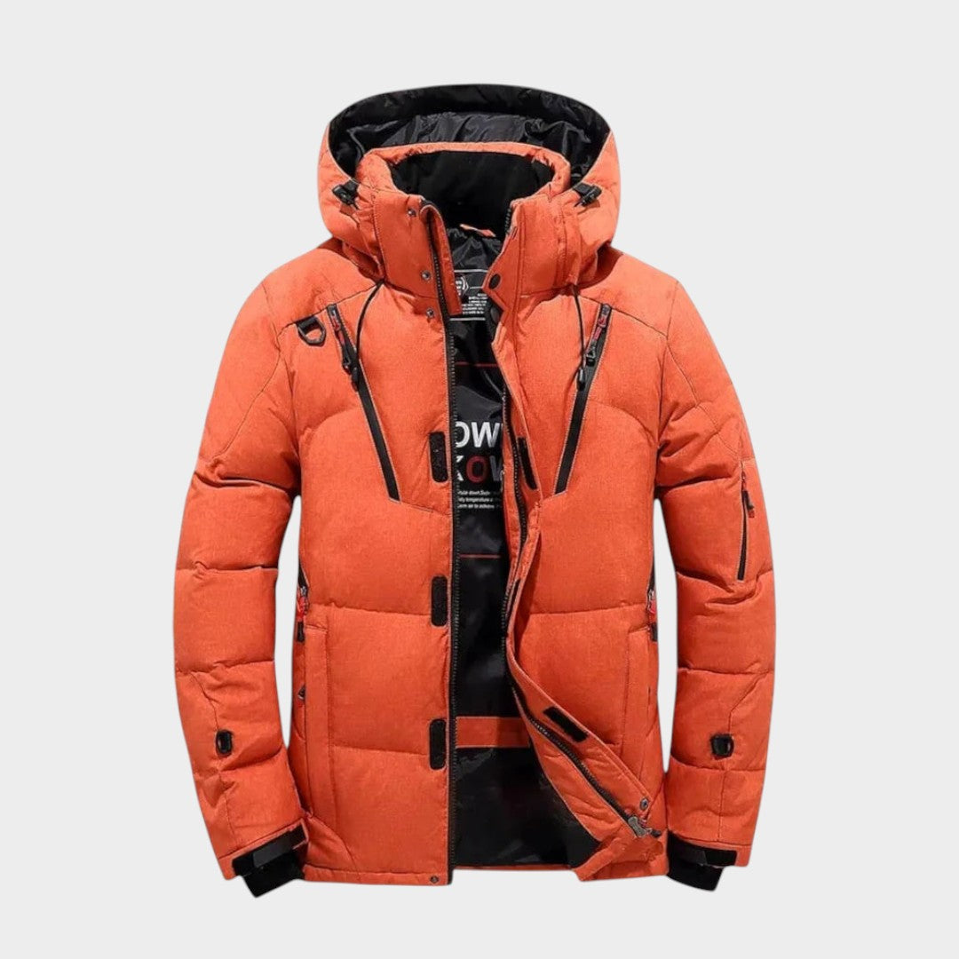 Alaxis - Puffer Jacket With Hood and Zippered Pockets