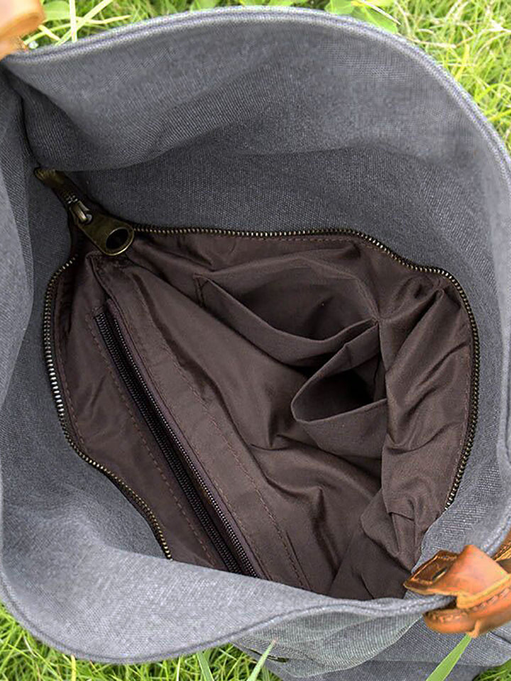 Liraine - Canvas And Leather Crossbody Bag