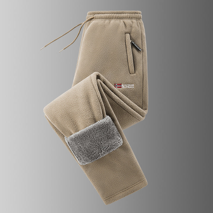 Ingolf  - Fleece-Lined Pants With Drawstring and Zippered Pockets