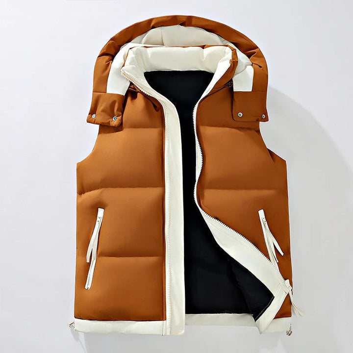 Tiziano - Warm And Padded Vest With Hood