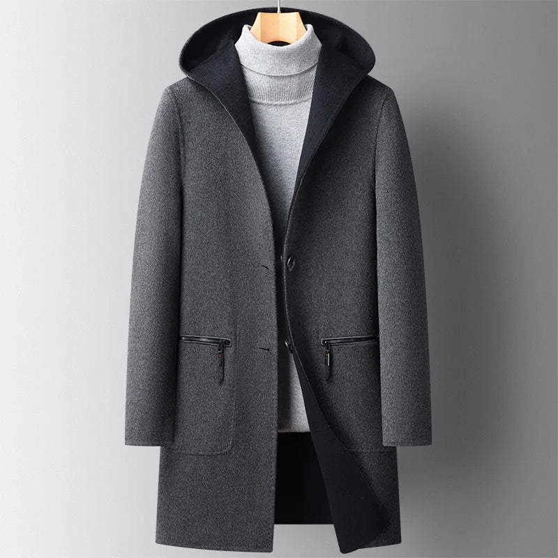 Teagan - Wool Hooded Overcoat