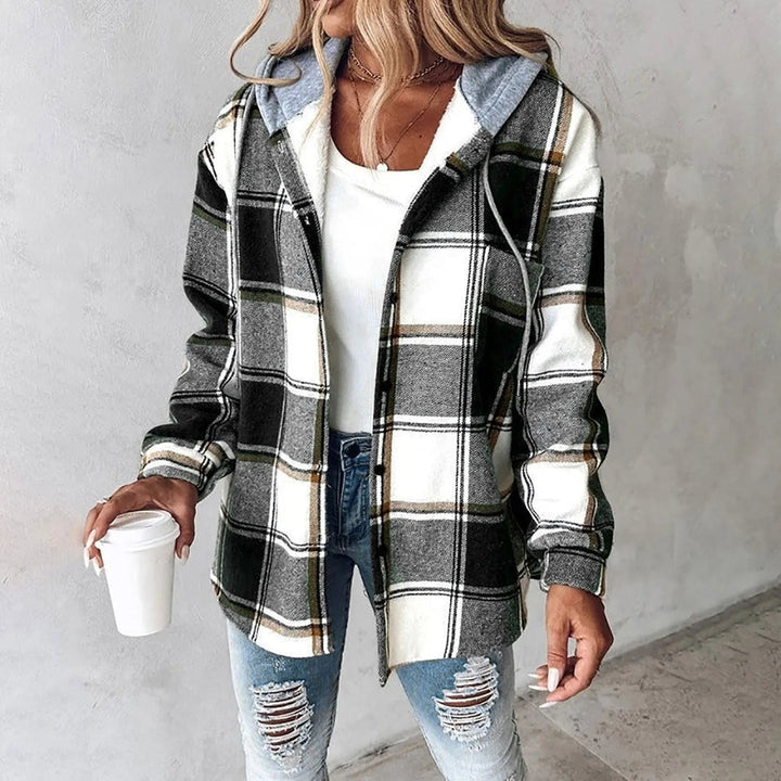 Gaynor - Jacket With Plaid Pattern and Drawstring Hood