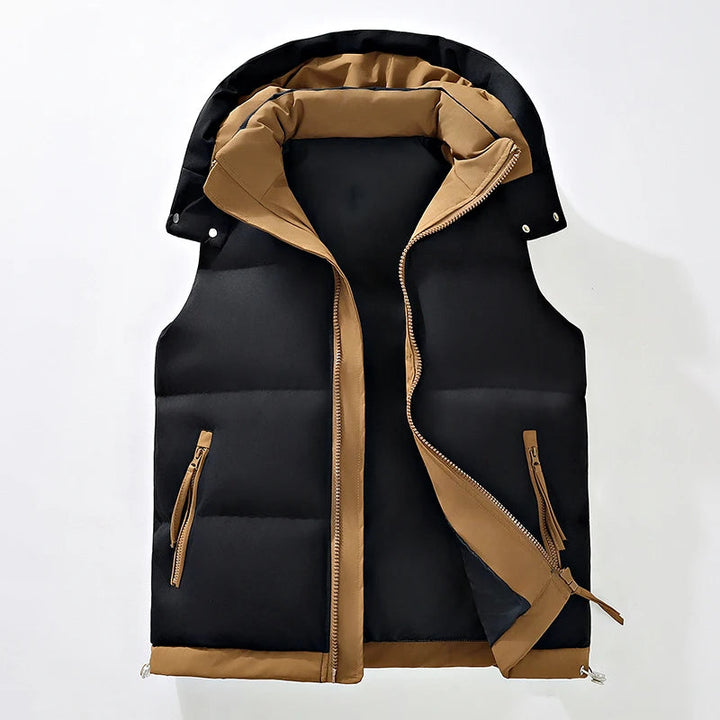 Tiziano - Warm And Padded Vest With Hood