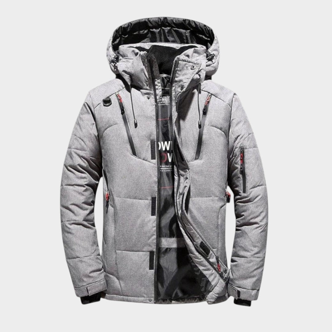 Alaxis - Puffer Jacket With Hood and Zippered Pockets