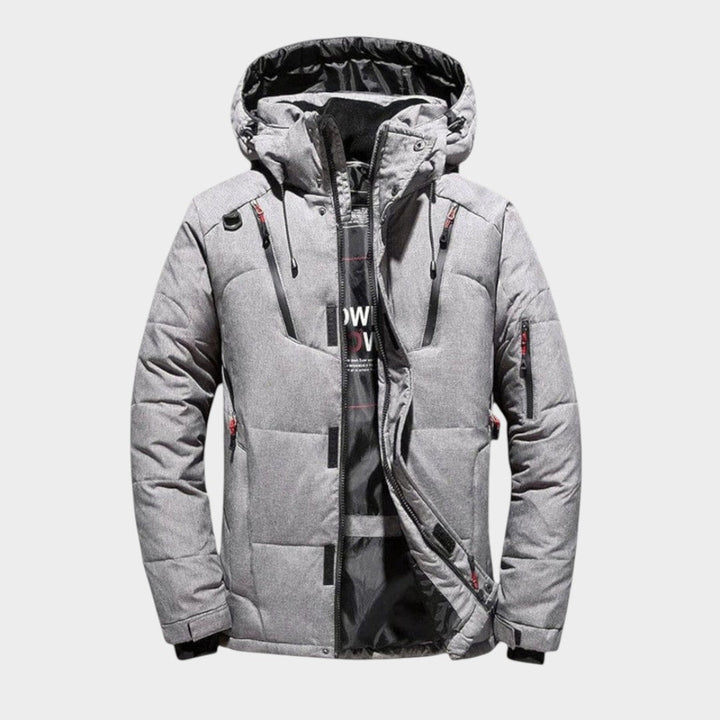 Alaxis - Puffer Jacket With Hood and Zippered Pockets