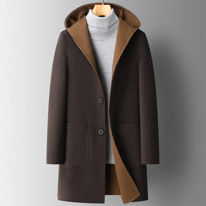 Teagan - Wool Hooded Overcoat