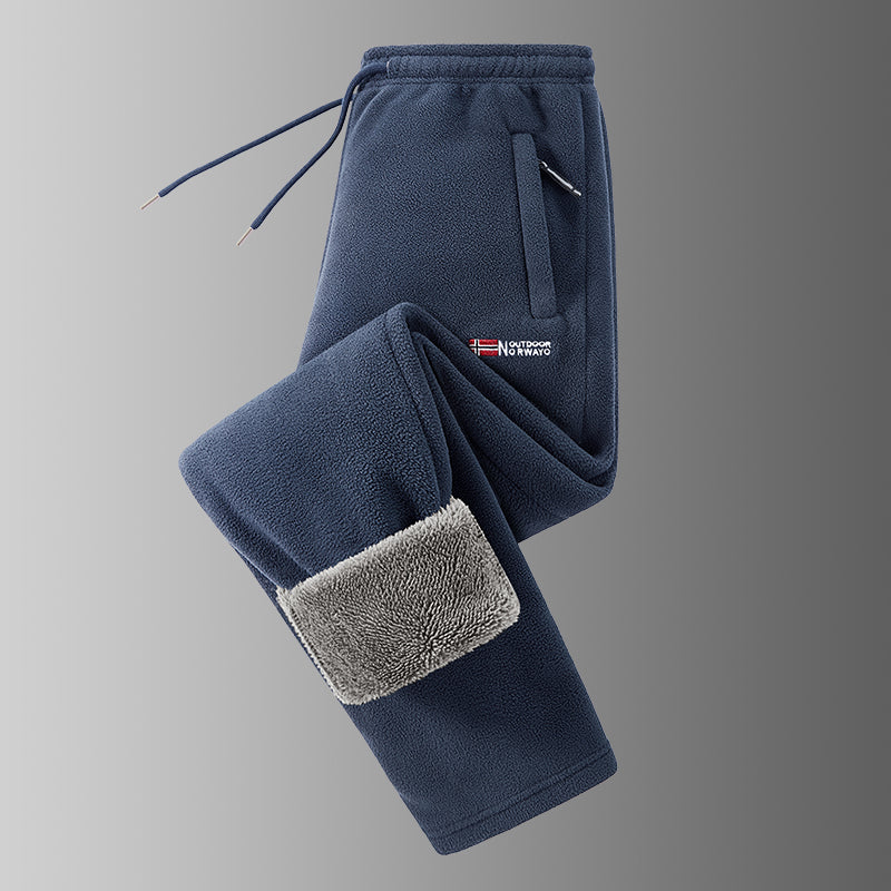Ingolf  - Fleece-Lined Pants With Drawstring and Zippered Pockets