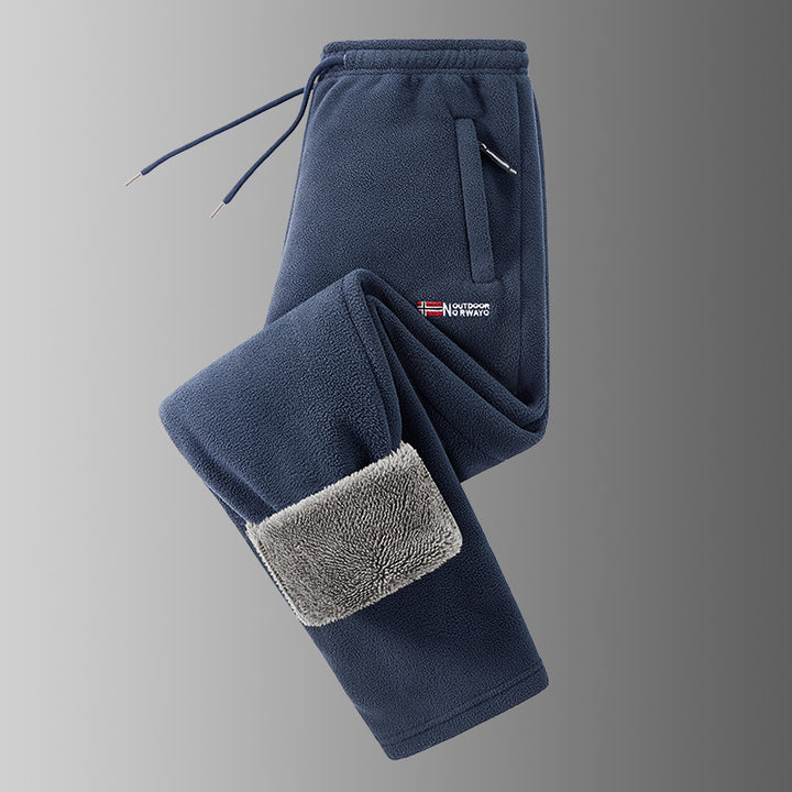 Ingolf  - Fleece-Lined Pants With Drawstring and Zippered Pockets
