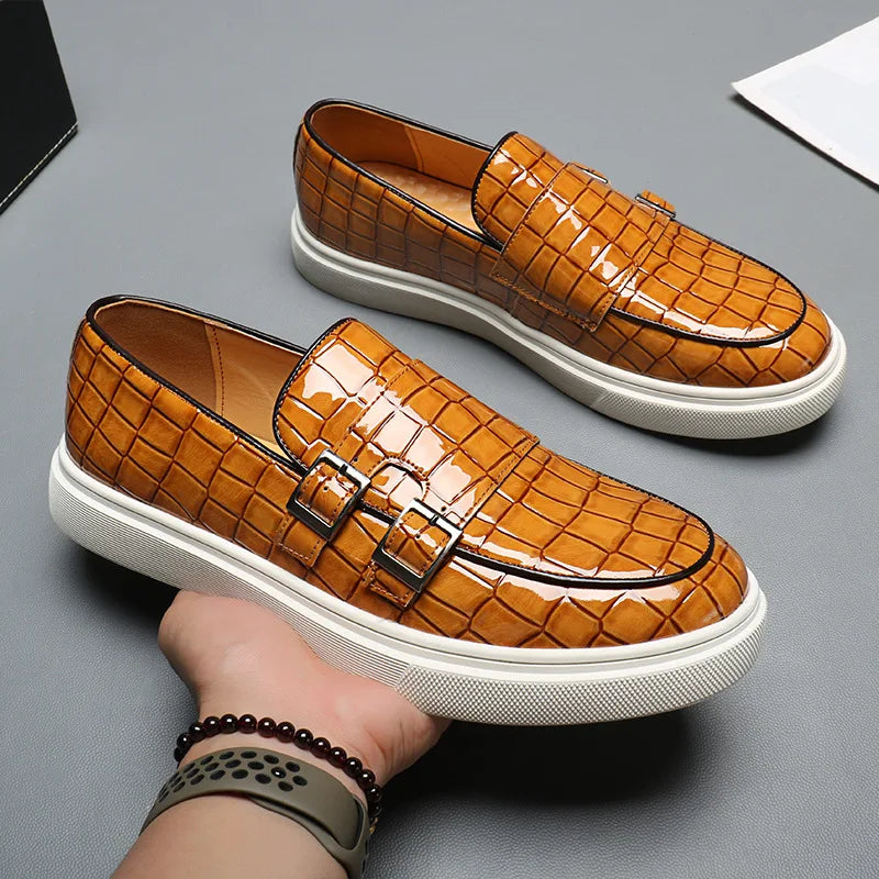 Loic - Crocodile Pattern Loafer
