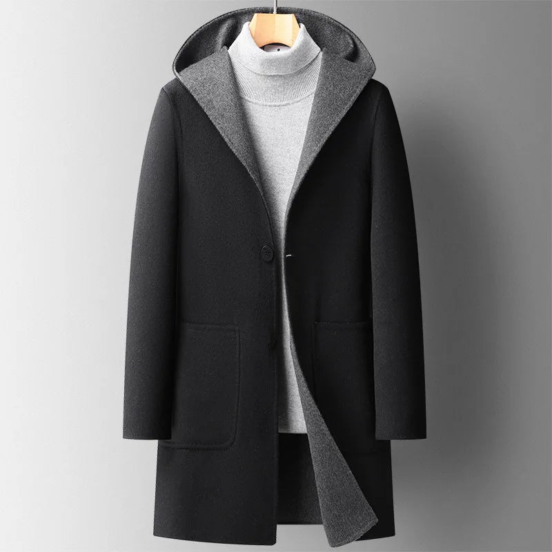 Teagan - Wool Hooded Overcoat