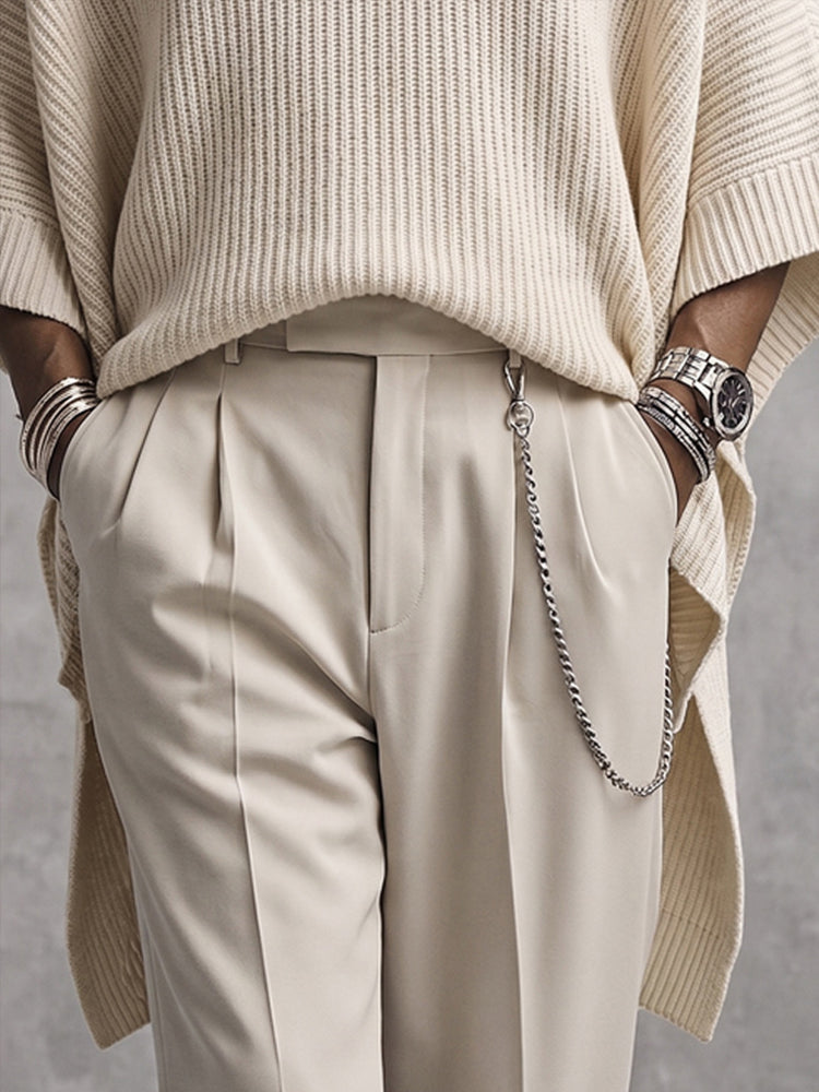 Joash - Oversized Ribbed Turtleneck Poncho Sweater