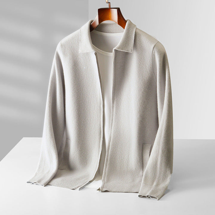 Keelon - Elegant Zip-Up Wool Sweater