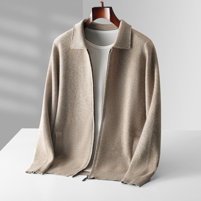 Keelon - Elegant Zip-Up Wool Sweater