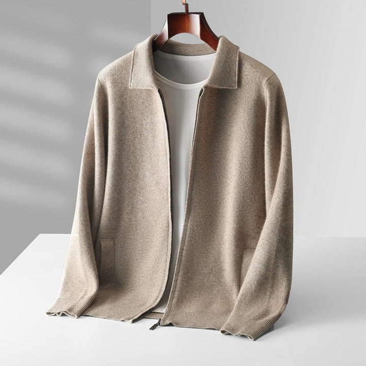 Keelon - Elegant Zip-Up Wool Sweater