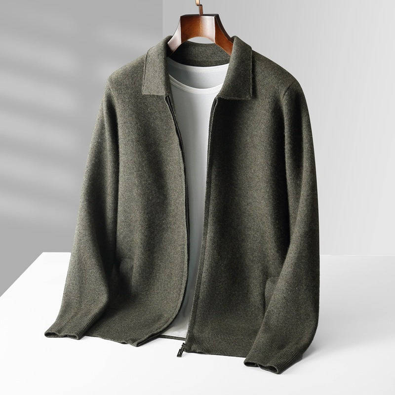 Keelon - Elegant Zip-Up Wool Sweater