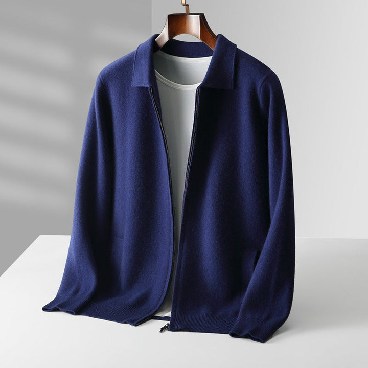 Keelon - Elegant Zip-Up Wool Sweater