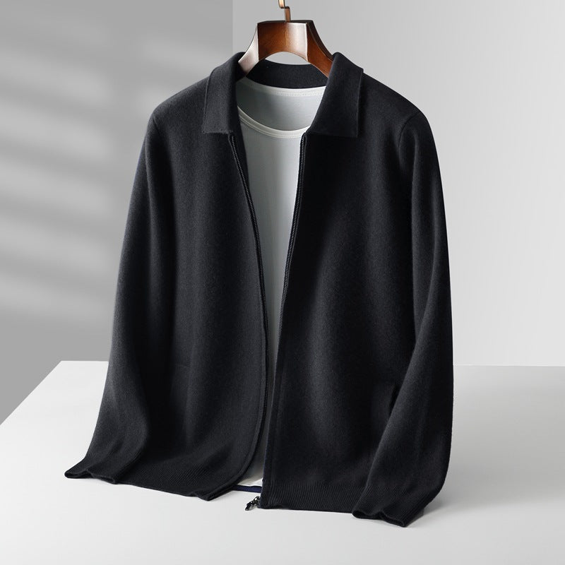 Keelon - Elegant Zip-Up Wool Sweater