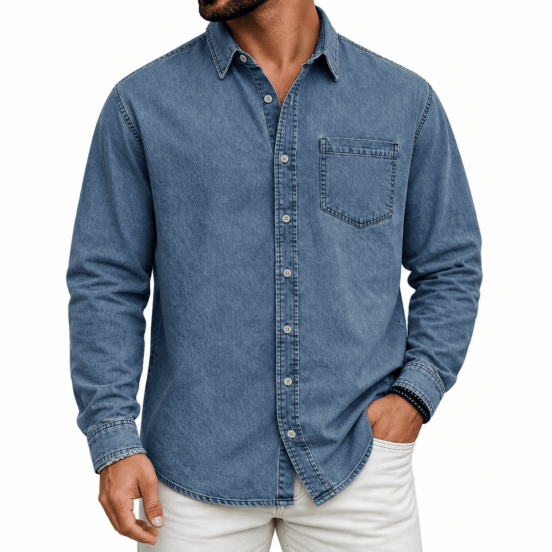 Markrem - Denim Shirt With Front Pocket