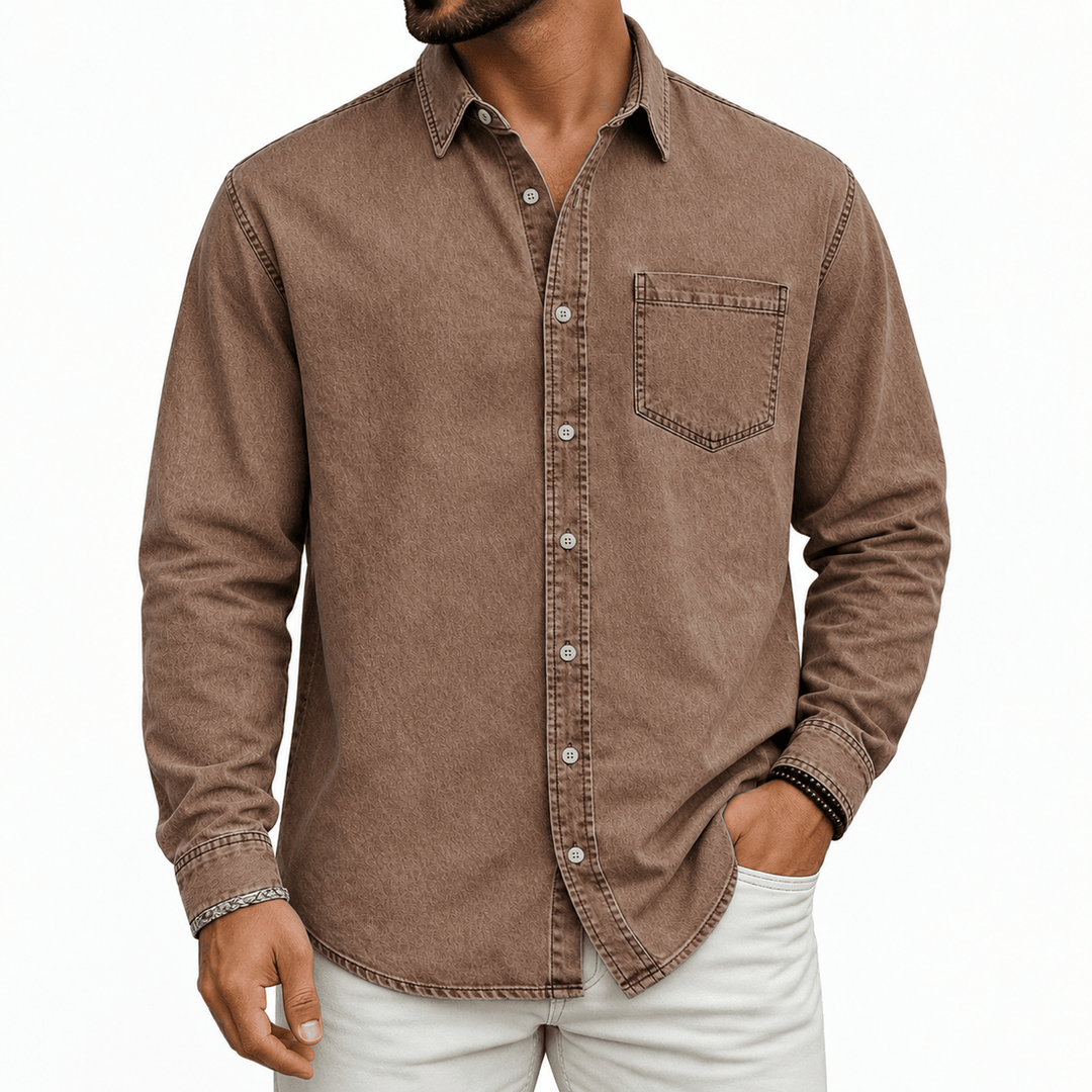 Markrem - Denim Shirt With Front Pocket
