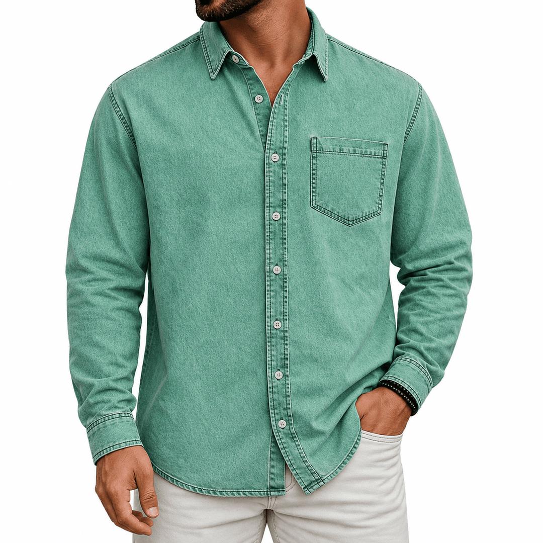 Markrem - Denim Shirt With Front Pocket